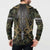 Skull Deer Hunting Camouflage Pattern Button Sweatshirt Rustic Hunting Metal Mesh Background Art - Wonder Print Shop