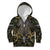 Skull Deer Hunting Camouflage Pattern Kid Hoodie Rustic Hunting Metal Mesh Background Art - Wonder Print Shop