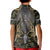 Skull Deer Hunting Camouflage Pattern Kid Polo Shirt Rustic Hunting Metal Mesh Background Art - Wonder Print Shop
