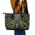 Skull Deer Hunting Camouflage Pattern Leather Tote Bag Rustic Hunting Metal Mesh Background Art - Wonder Print Shop