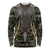 Skull Deer Hunting Camouflage Pattern Long Sleeve Shirt Rustic Hunting Metal Mesh Background Art - Wonder Print Shop
