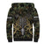 Skull Deer Hunting Camouflage Pattern Sherpa Hoodie Rustic Hunting Metal Mesh Background Art - Wonder Print Shop