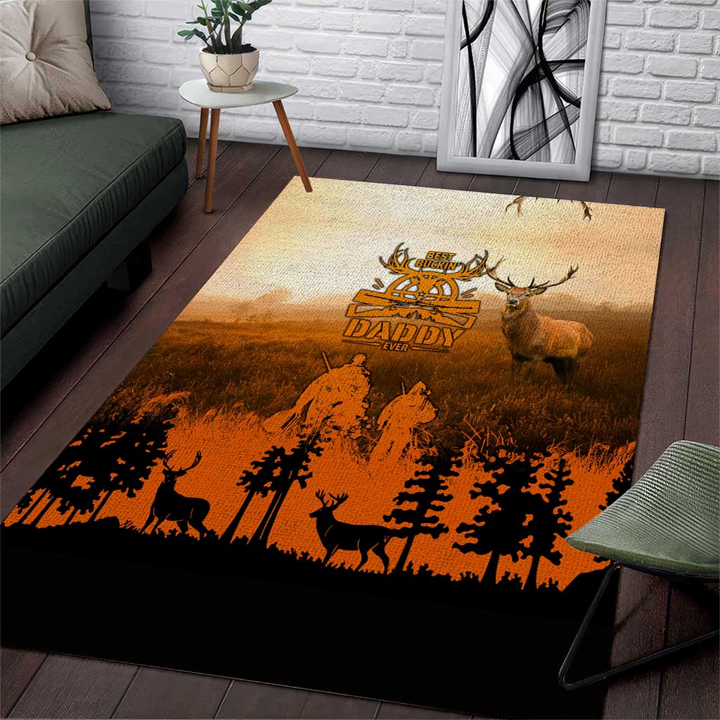 Father And Son Deer Hunting Area Rug Best Buckin Daddy Ever - Wonder Print Shop