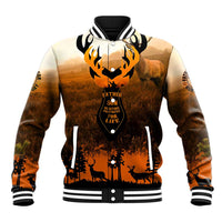 Father And Son Deer Hunting Baseball Jacket Best Buckin Daddy Ever - Wonder Print Shop