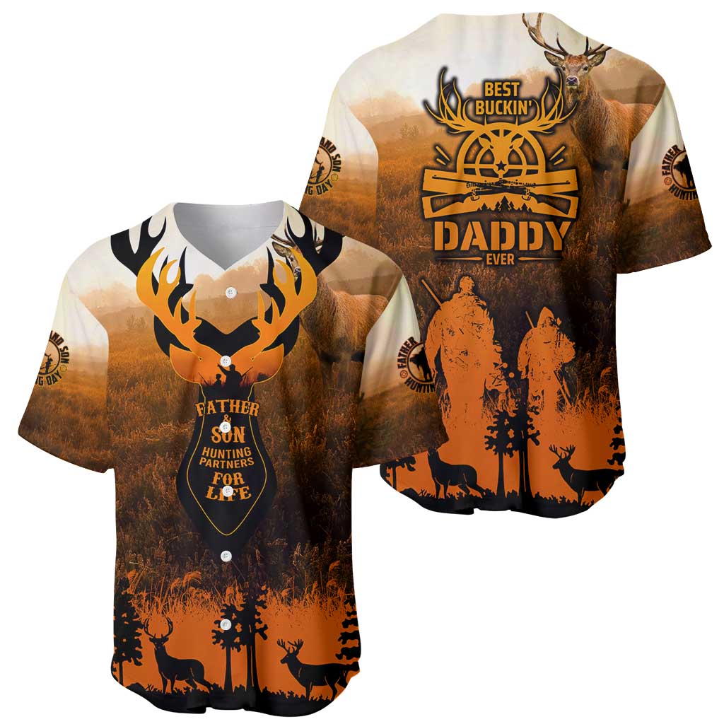 Father And Son Deer Hunting Baseball Jersey Best Buckin Daddy Ever - Wonder Print Shop