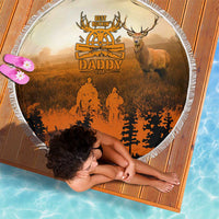 Father And Son Deer Hunting Beach Blanket Best Buckin Daddy Ever - Wonder Print Shop