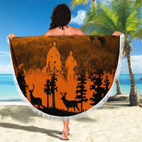 Father And Son Deer Hunting Beach Blanket Best Buckin Daddy Ever - Wonder Print Shop