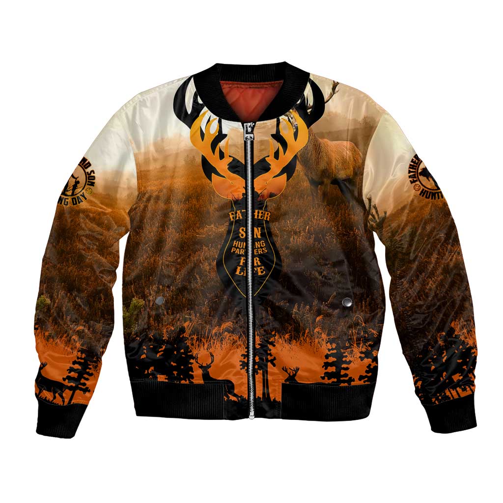 Father And Son Deer Hunting Bomber Jacket Best Buckin Daddy Ever - Wonder Print Shop