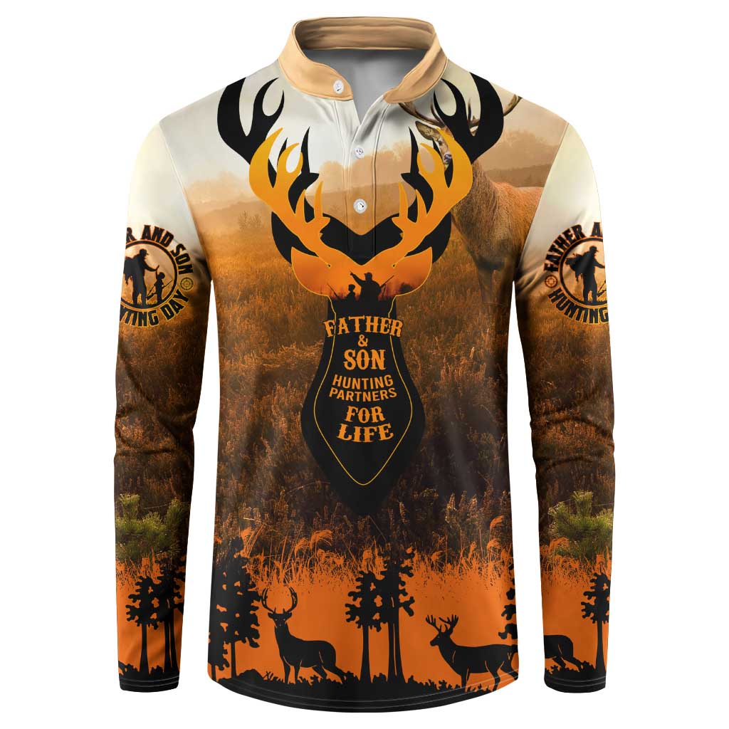 Father And Son Deer Hunting Button Sweatshirt Best Buckin Daddy Ever - Wonder Print Shop