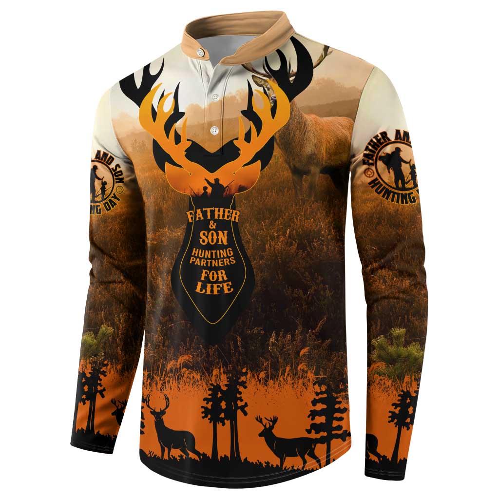 Father And Son Deer Hunting Button Sweatshirt Best Buckin Daddy Ever - Wonder Print Shop