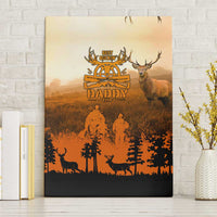 Father And Son Deer Hunting Canvas Wall Art Best Buckin Daddy Ever - Wonder Print Shop