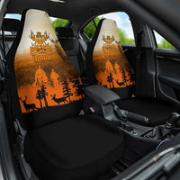 Father And Son Deer Hunting Car Seat Cover Best Buckin Daddy Ever - Wonder Print Shop