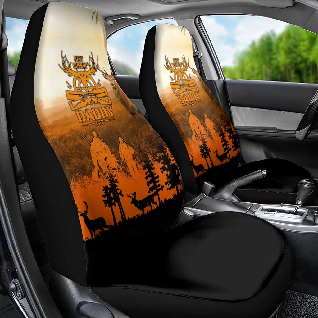 Father And Son Deer Hunting Car Seat Cover Best Buckin Daddy Ever - Wonder Print Shop