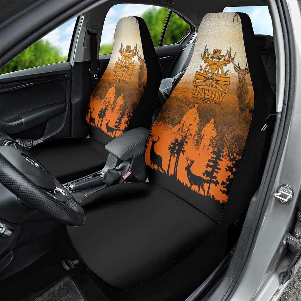 Father And Son Deer Hunting Car Seat Cover Best Buckin Daddy Ever - Wonder Print Shop
