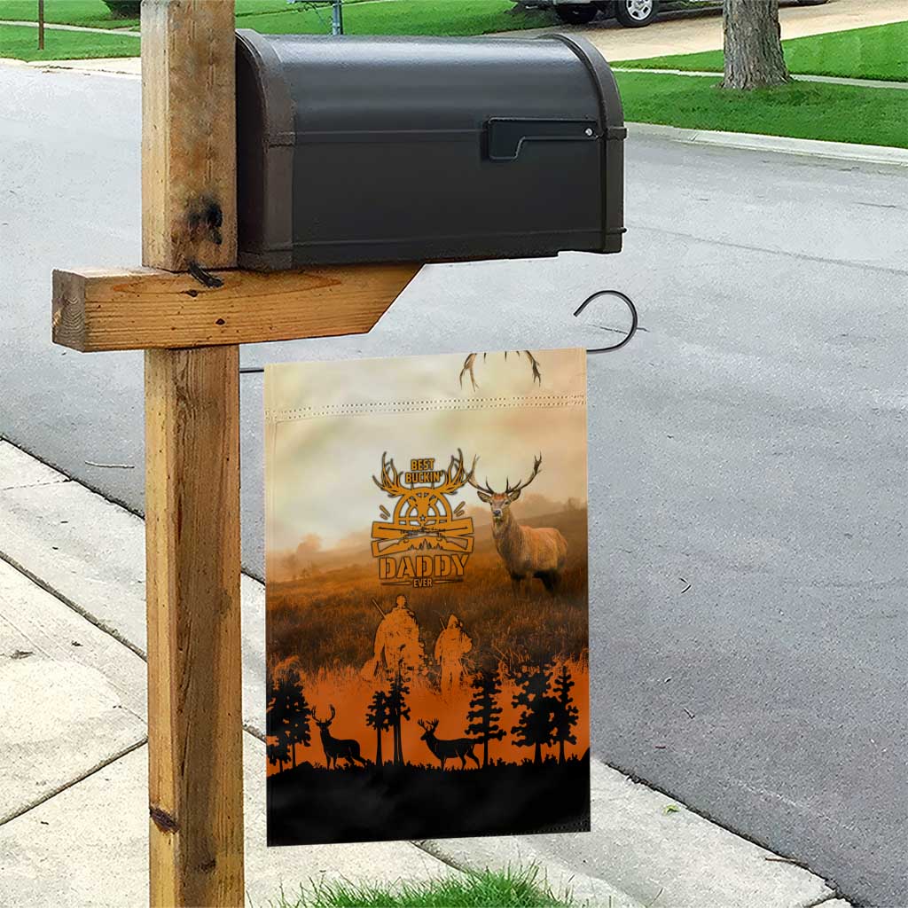 Father And Son Deer Hunting Garden Flag Best Buckin Daddy Ever - Wonder Print Shop