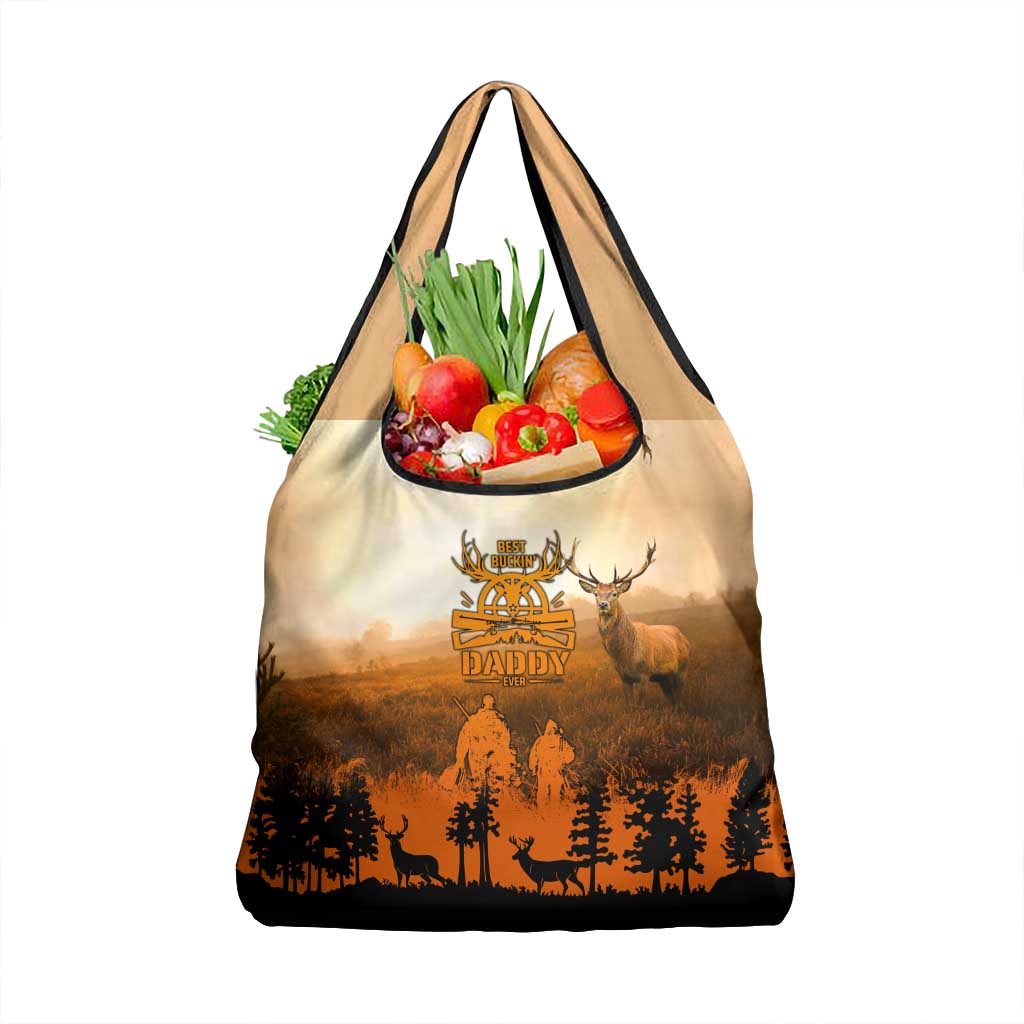 Father And Son Deer Hunting Grocery Bag Best Buckin Daddy Ever - Wonder Print Shop