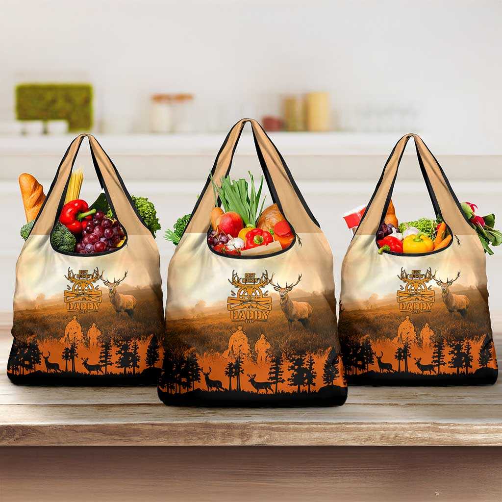 Father And Son Deer Hunting Grocery Bag Best Buckin Daddy Ever - Wonder Print Shop