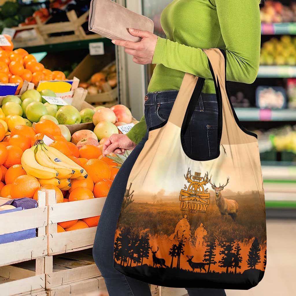 Father And Son Deer Hunting Grocery Bag Best Buckin Daddy Ever - Wonder Print Shop