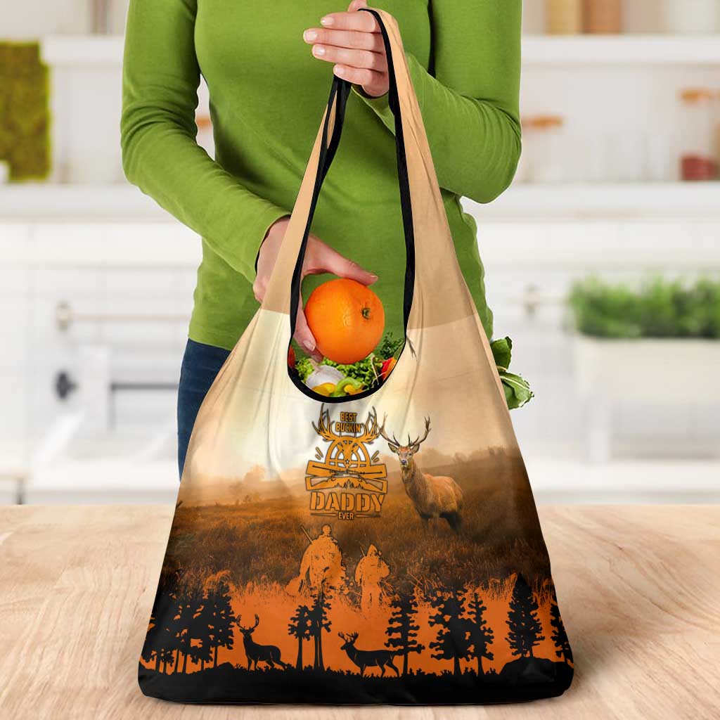 Father And Son Deer Hunting Grocery Bag Best Buckin Daddy Ever - Wonder Print Shop