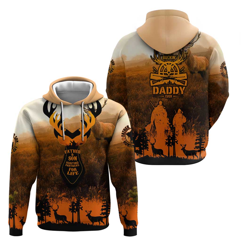 Father And Son Deer Hunting Hoodie Best Buckin Daddy Ever - Wonder Print Shop