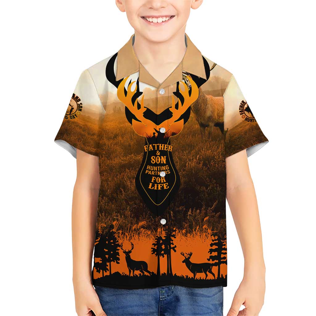 Father And Son Deer Hunting Kid Hawaiian Shirt Best Buckin Daddy Ever - Wonder Print Shop