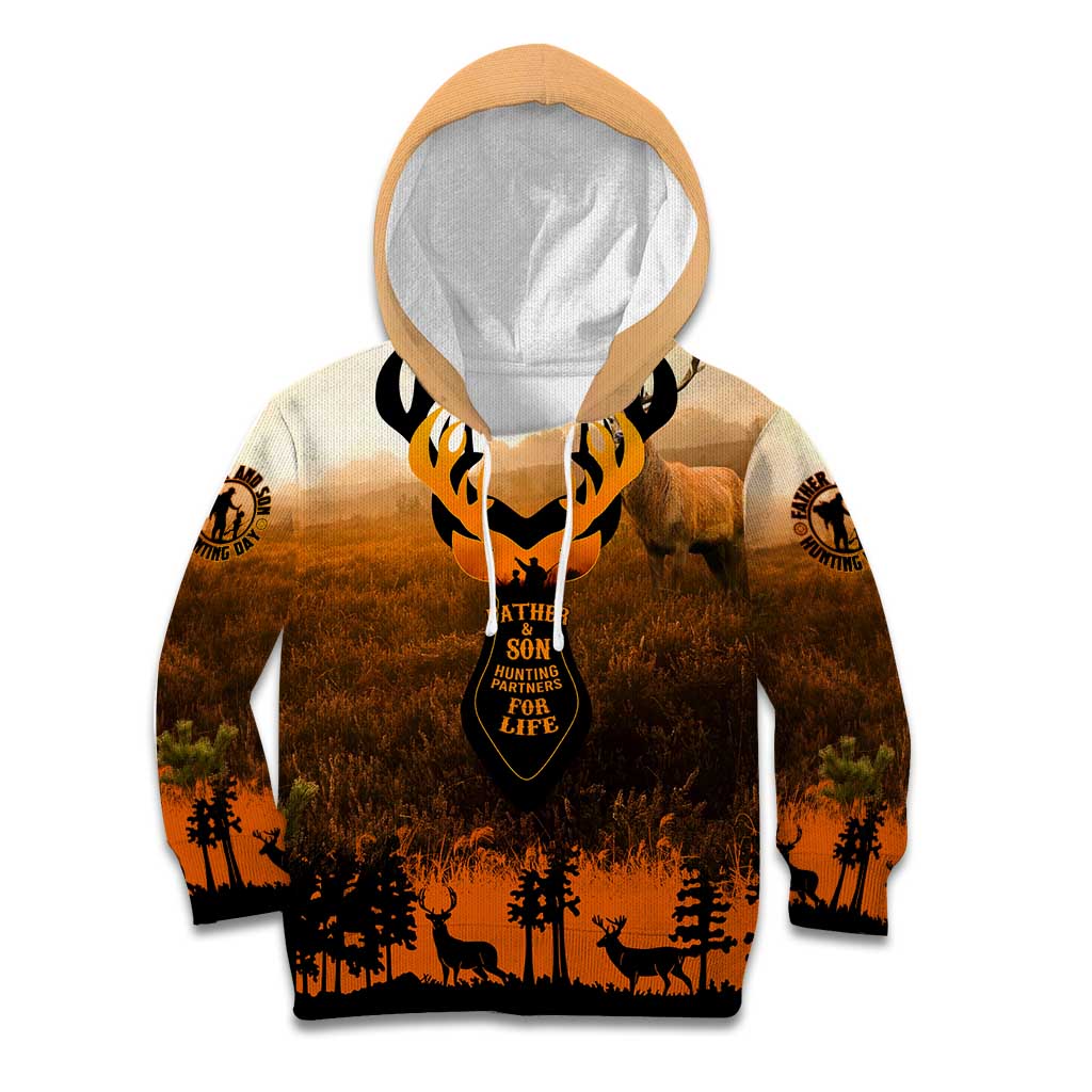 Father And Son Deer Hunting Kid Hoodie Best Buckin Daddy Ever - Wonder Print Shop