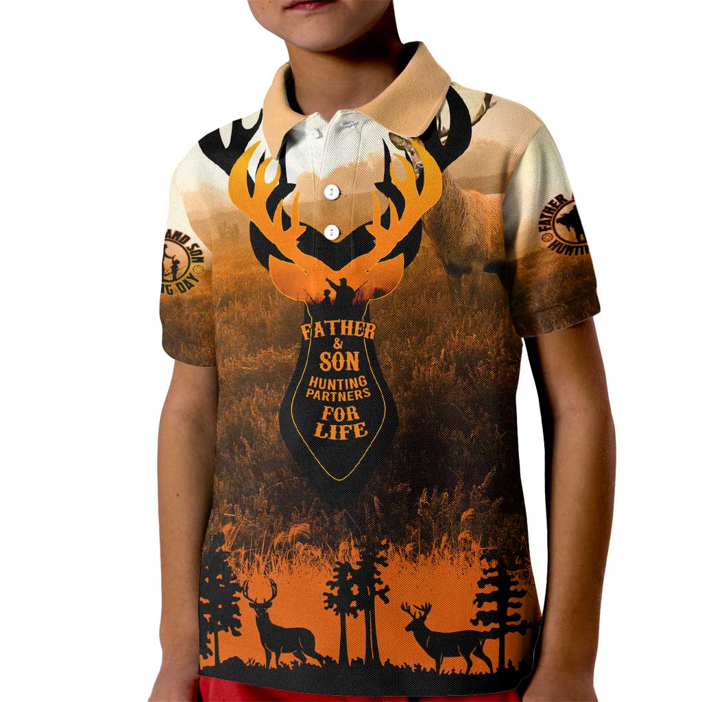 Father And Son Deer Hunting Kid Polo Shirt Best Buckin Daddy Ever - Wonder Print Shop