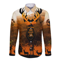 Father And Son Deer Hunting Long Sleeve Button Shirt Best Buckin Daddy Ever - Wonder Print Shop