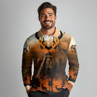 Father And Son Deer Hunting Long Sleeve Polo Shirt Best Buckin Daddy Ever - Wonder Print Shop
