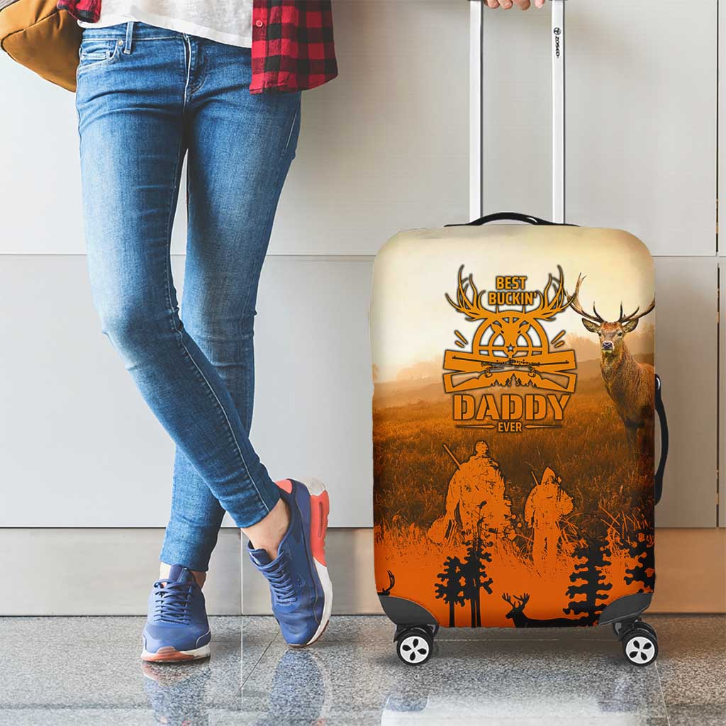 Father And Son Deer Hunting Luggage Cover Best Buckin Daddy Ever - Wonder Print Shop