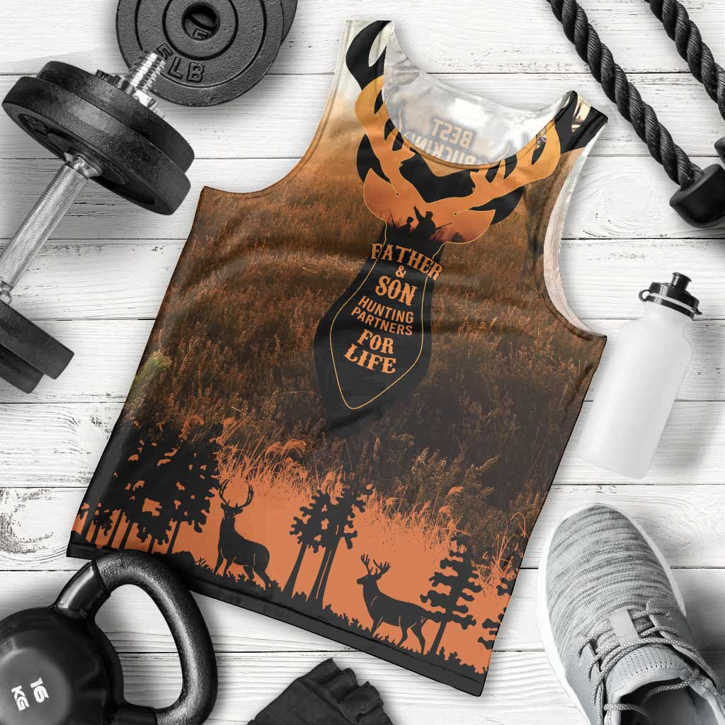 Father And Son Deer Hunting Men Tank Top Best Buckin Daddy Ever - Wonder Print Shop
