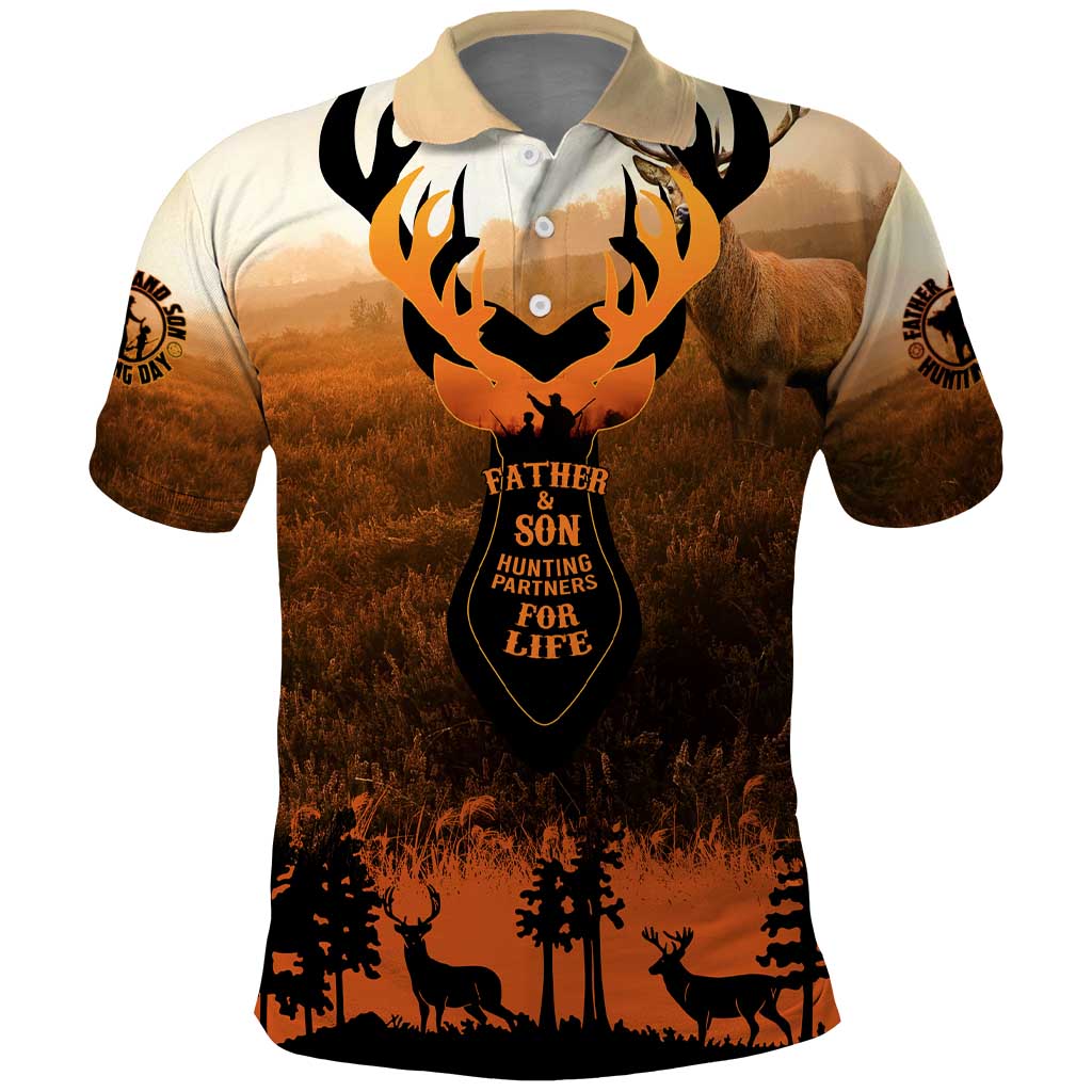 Father And Son Deer Hunting Polo Shirt Best Buckin Daddy Ever - Wonder Print Shop