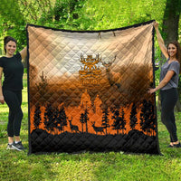 Father And Son Deer Hunting Quilt Best Buckin Daddy Ever - Wonder Print Shop