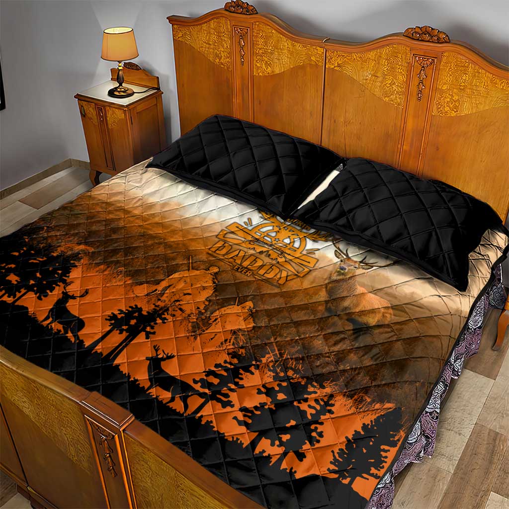 Father And Son Deer Hunting Quilt Bed Set Best Buckin Daddy Ever - Wonder Print Shop