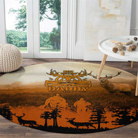 Father And Son Deer Hunting Round Carpet Best Buckin Daddy Ever - Wonder Print Shop