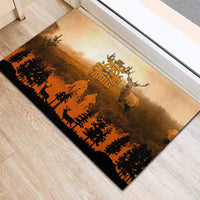 Father And Son Deer Hunting Rubber Doormat Best Buckin Daddy Ever - Wonder Print Shop
