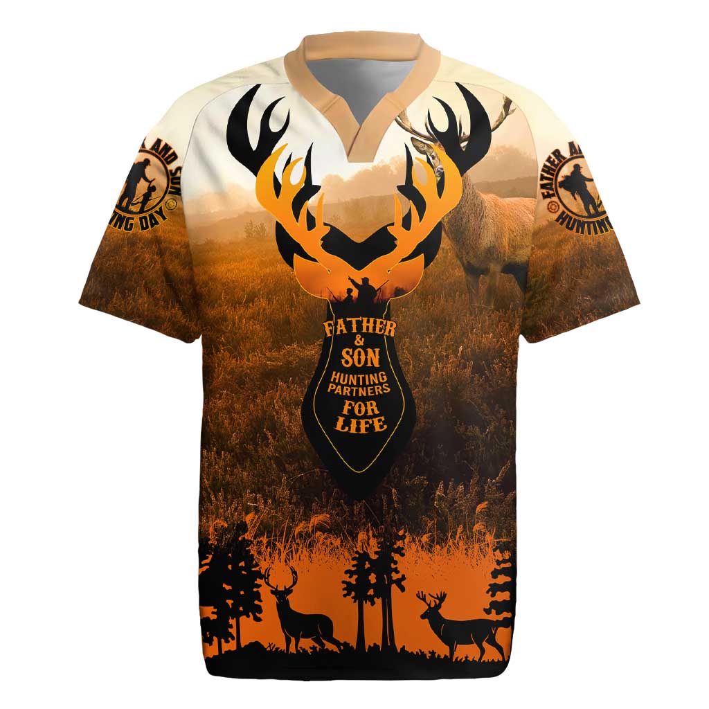 Father And Son Deer Hunting Rugby Jersey Best Buckin Daddy Ever - Wonder Print Shop
