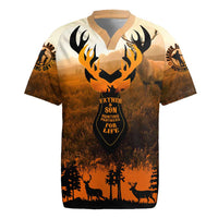Father And Son Deer Hunting Rugby Jersey Best Buckin Daddy Ever - Wonder Print Shop