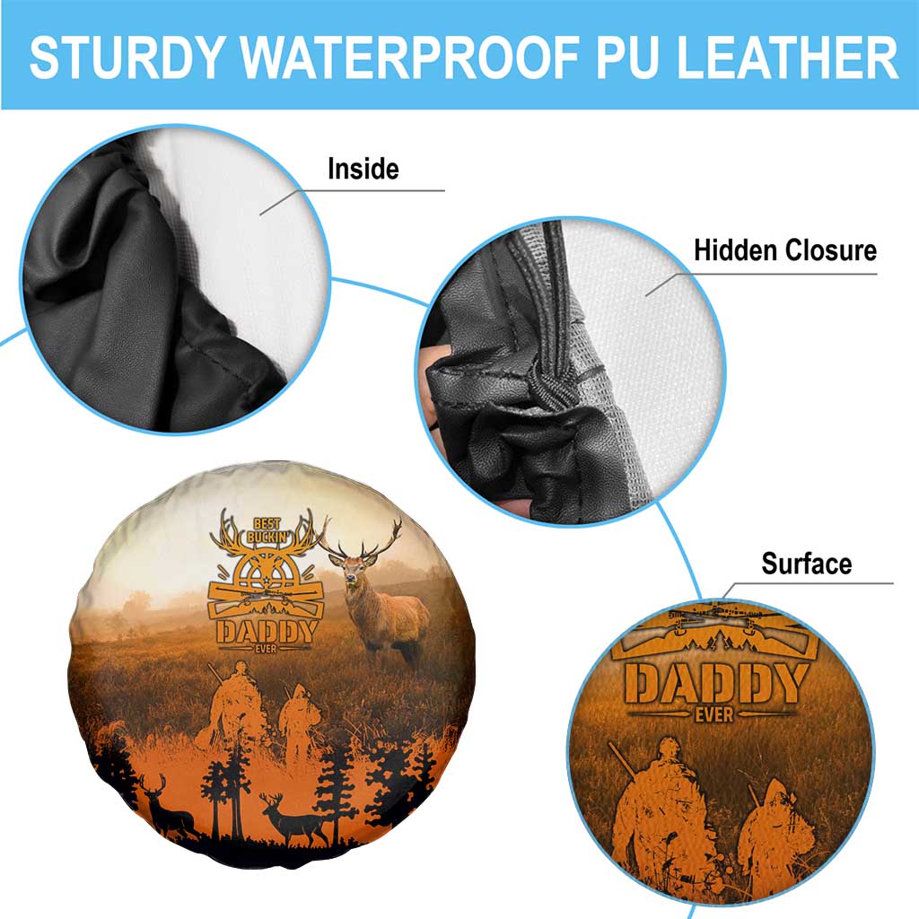 Father And Son Deer Hunting Spare Tire Cover Best Buckin Daddy Ever - Wonder Print Shop