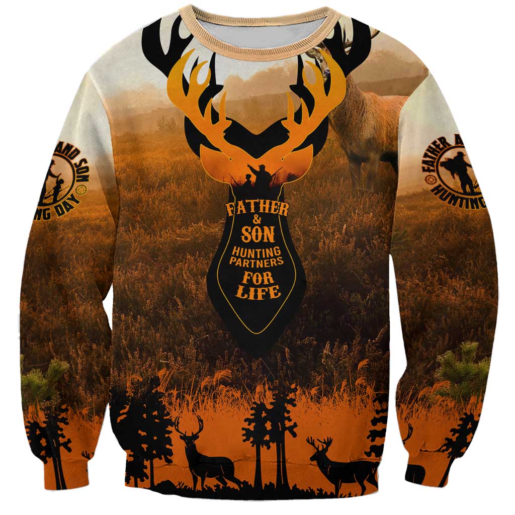 Father And Son Deer Hunting Sweatshirt Best Buckin Daddy Ever - Wonder Print Shop