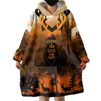 Father And Son Deer Hunting Wearable Blanket Hoodie Best Buckin Daddy Ever - Wonder Print Shop