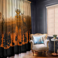 Father And Son Deer Hunting Window Curtain Best Buckin Daddy Ever - Wonder Print Shop