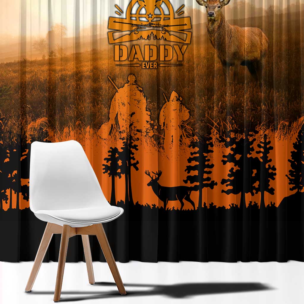 Father And Son Deer Hunting Window Curtain Best Buckin Daddy Ever - Wonder Print Shop
