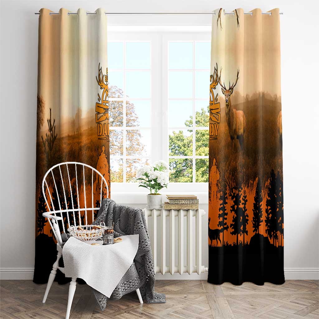 Father And Son Deer Hunting Window Curtain Best Buckin Daddy Ever - Wonder Print Shop
