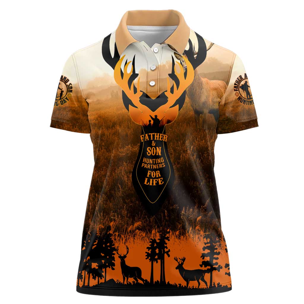 Father And Son Deer Hunting Women Polo Shirt Best Buckin Daddy Ever - Wonder Print Shop