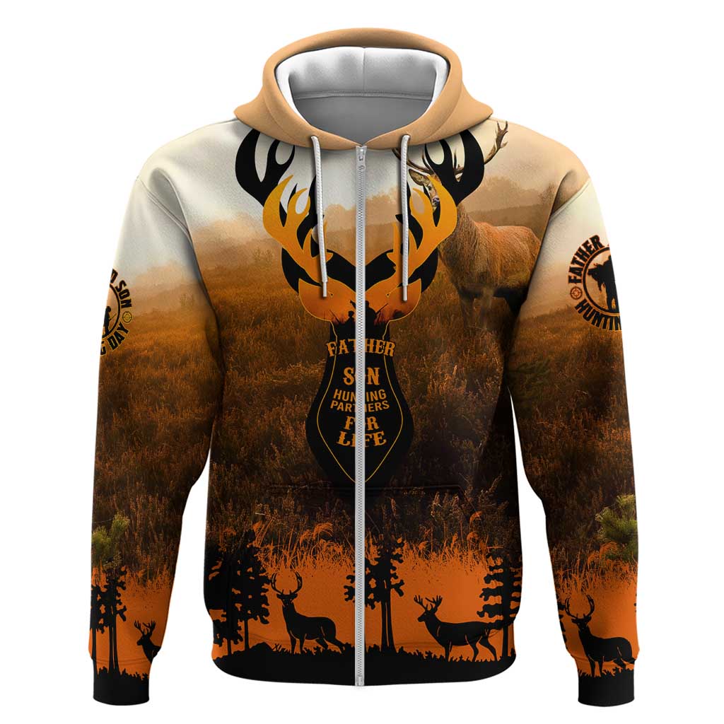 Father And Son Deer Hunting Zip Hoodie Best Buckin Daddy Ever - Wonder Print Shop