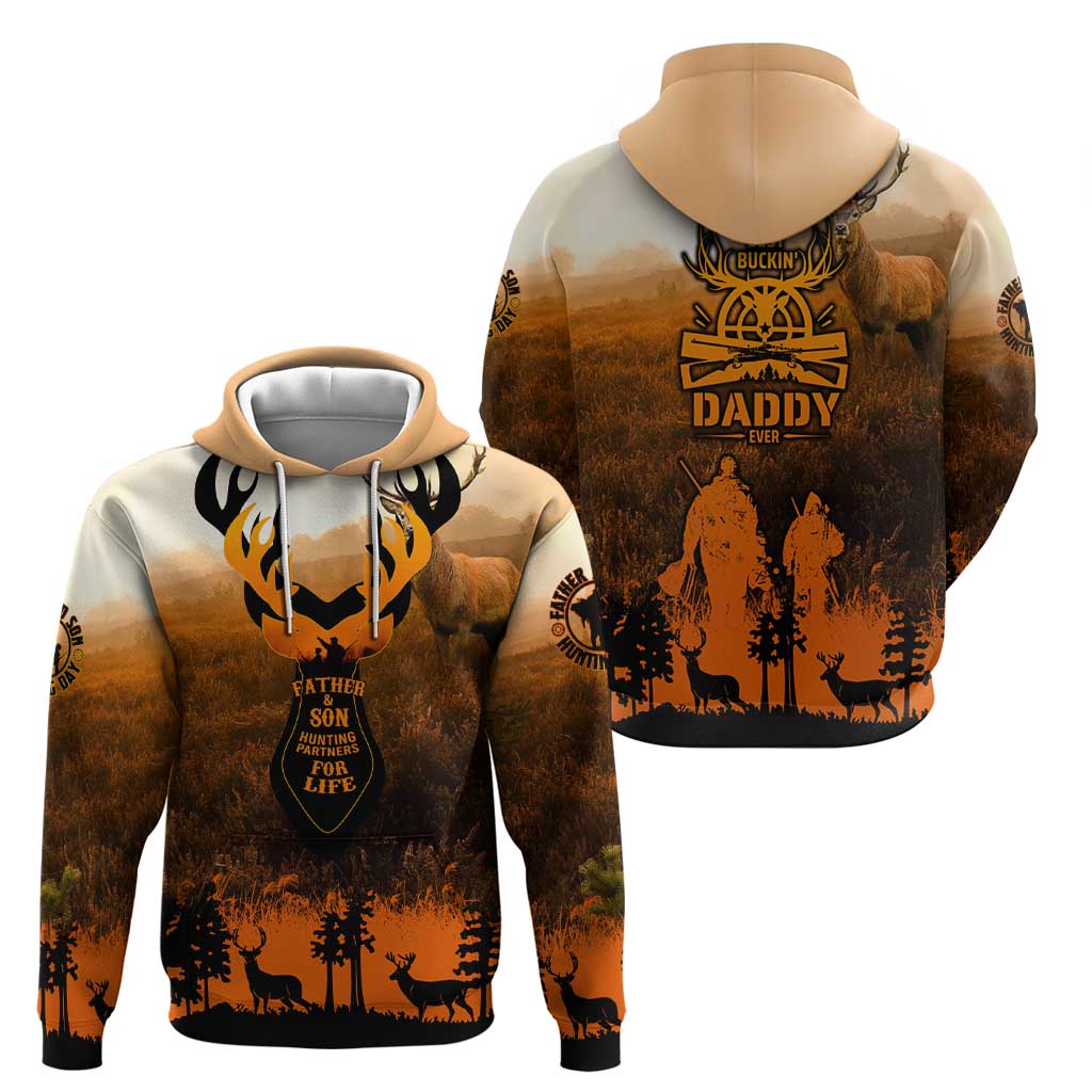 Father And Son Deer Hunting Zip Hoodie Best Buckin Daddy Ever - Wonder Print Shop