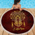 Personalized Anubis Beach Blanket Ancient Egyptian Pattern In Red - Wonder Print Shop