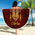 Personalized Anubis Beach Blanket Ancient Egyptian Pattern In Red - Wonder Print Shop