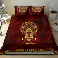 Personalized Anubis Bedding Set Ancient Egyptian Pattern In Red - Wonder Print Shop